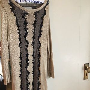 Rachel Rachel Roy tan knit maxi dress, NEW, size S